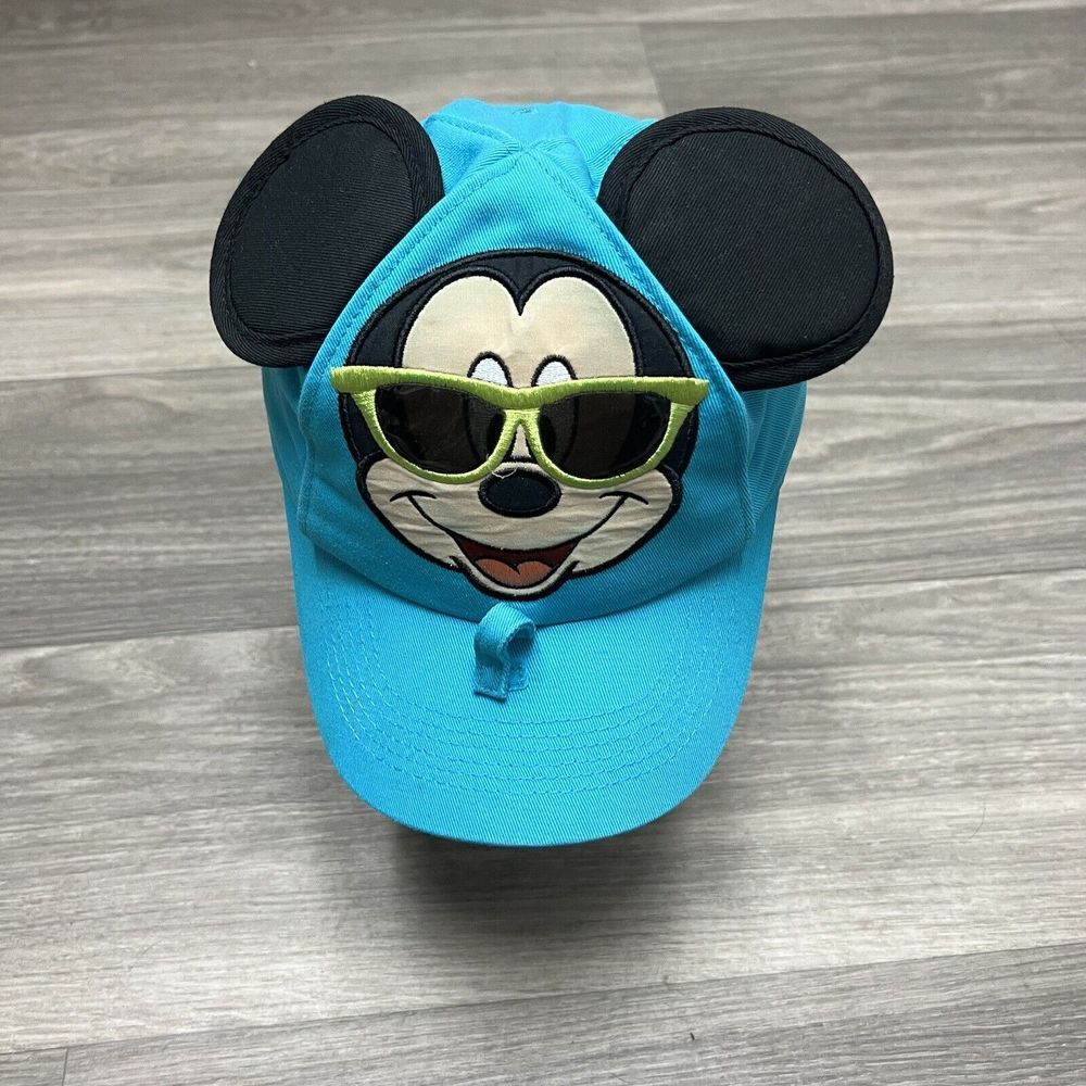 Disney‎ Snapback Hat Mickey Ears Blue Toddler Kid Baseball Cap Park World Land
